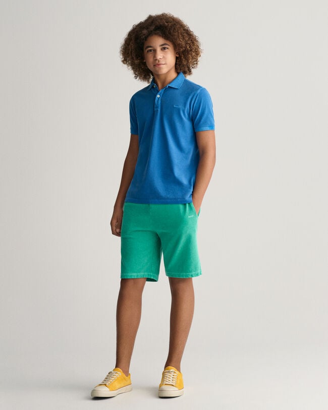 Teens Sunfaded piqu&eacute; poloshirt