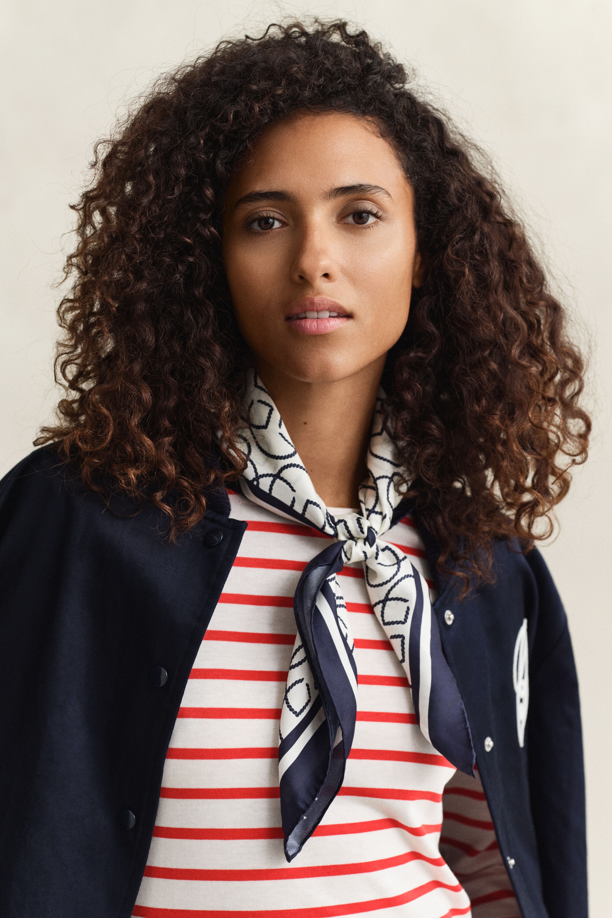 Foulard en soie avec monogramme