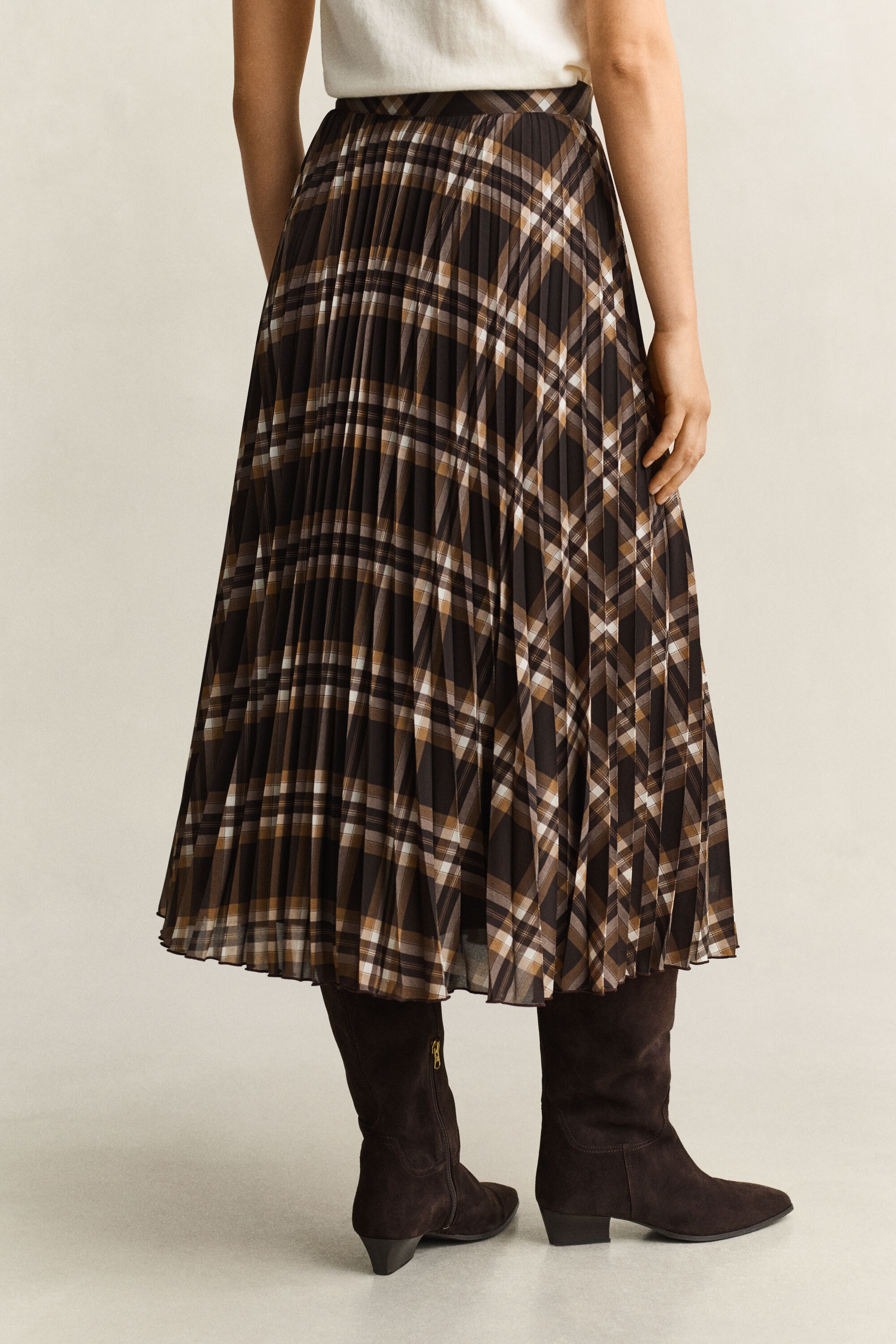 Jupe midi plissée