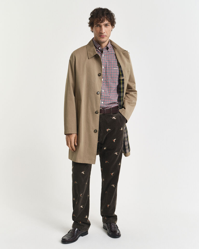 Regular Fit hemd van keperstof met Gingham-ruitje