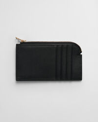 Porte-cartes zippé en cuir