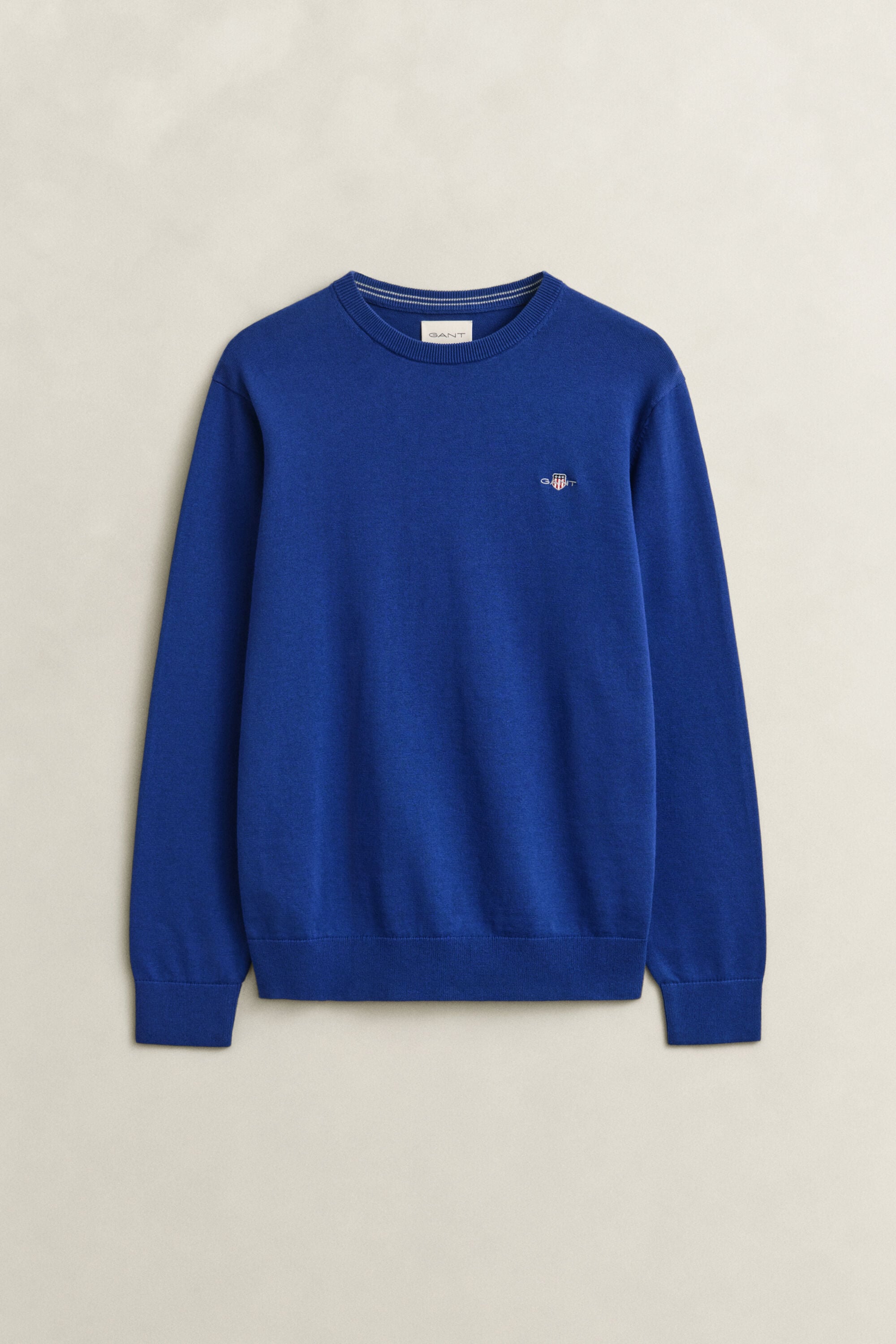 Pull col rond en coton classique