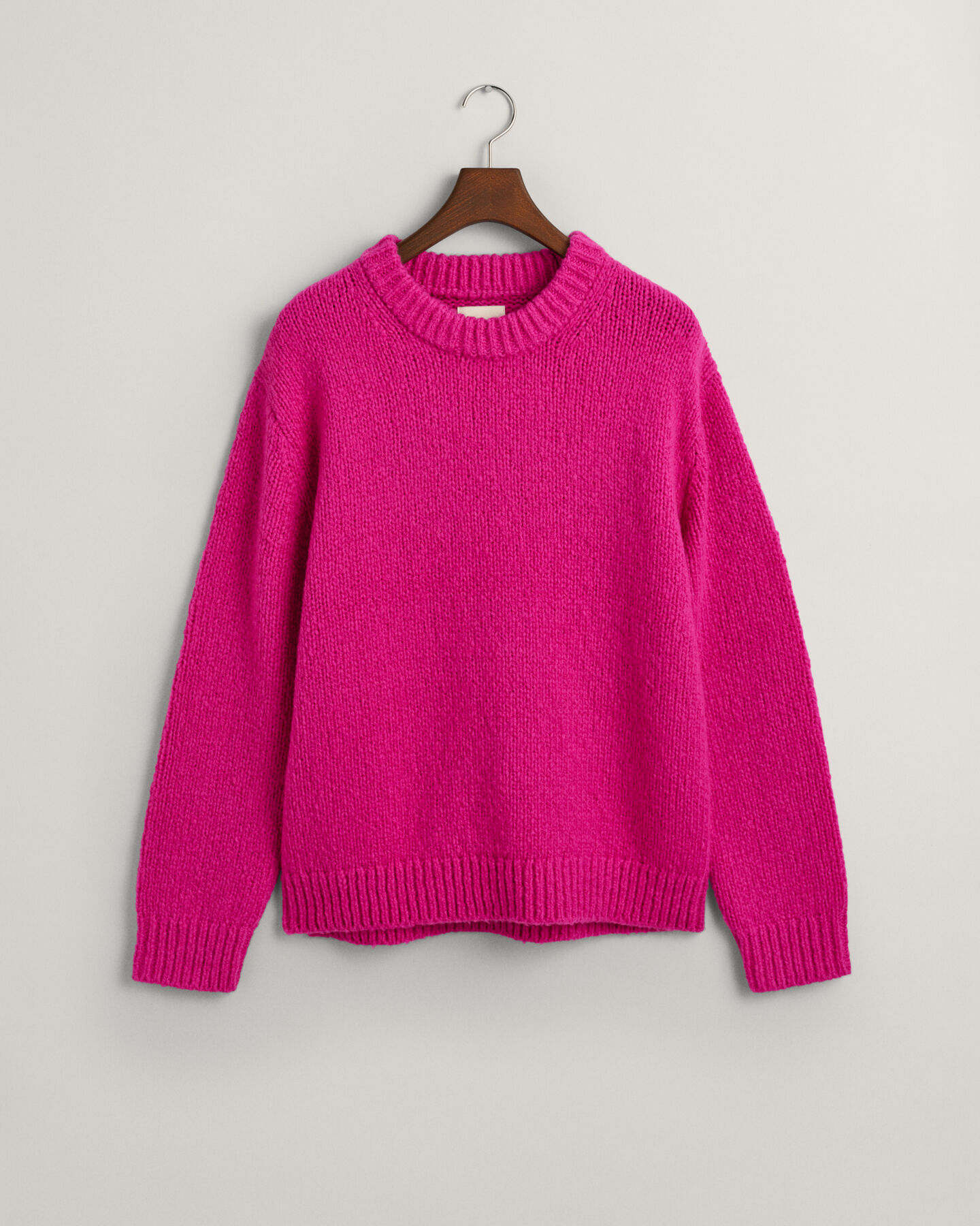 Wollen boucl&eacute; sweater met ronde hals