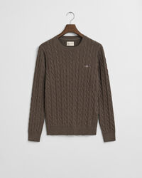 Pull col rond en maille de coton torsadée