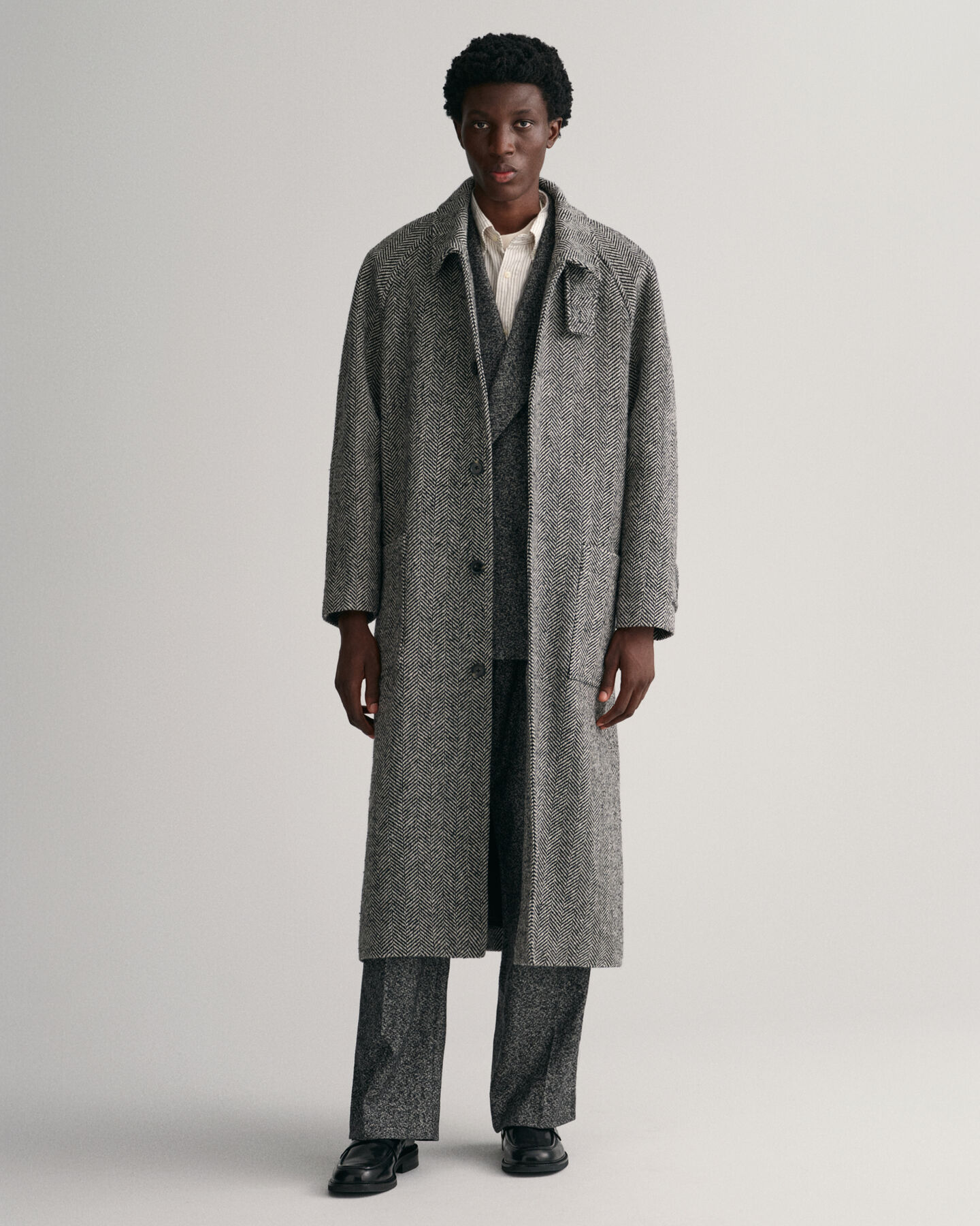 Balmacaan wollen jas