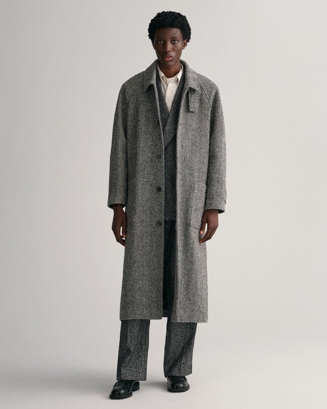 Balmacaan wollen jas