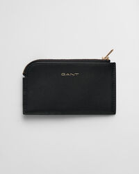 Porte-cartes zippé en cuir