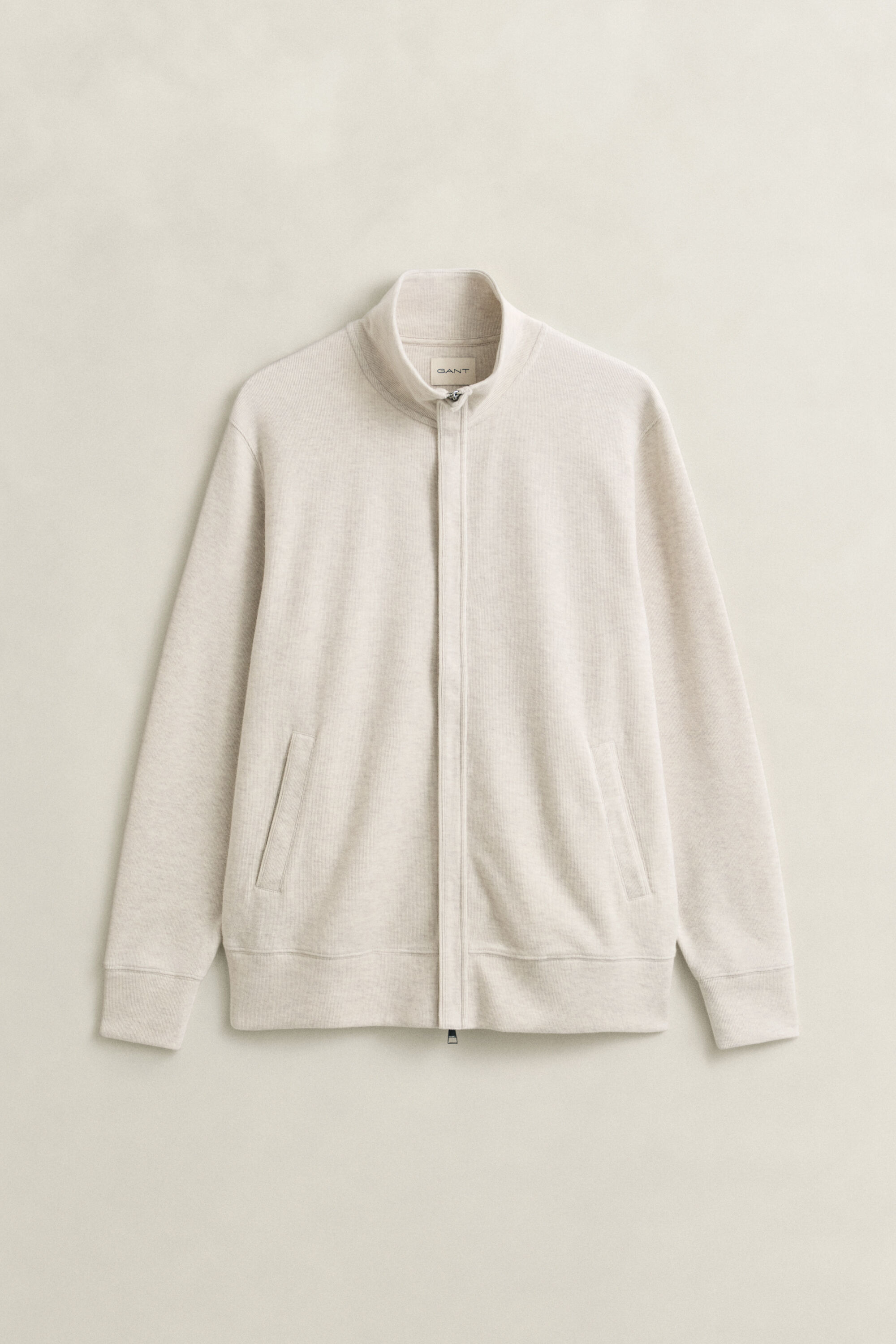 Sacker Rib sweatshirt met ritssluiting