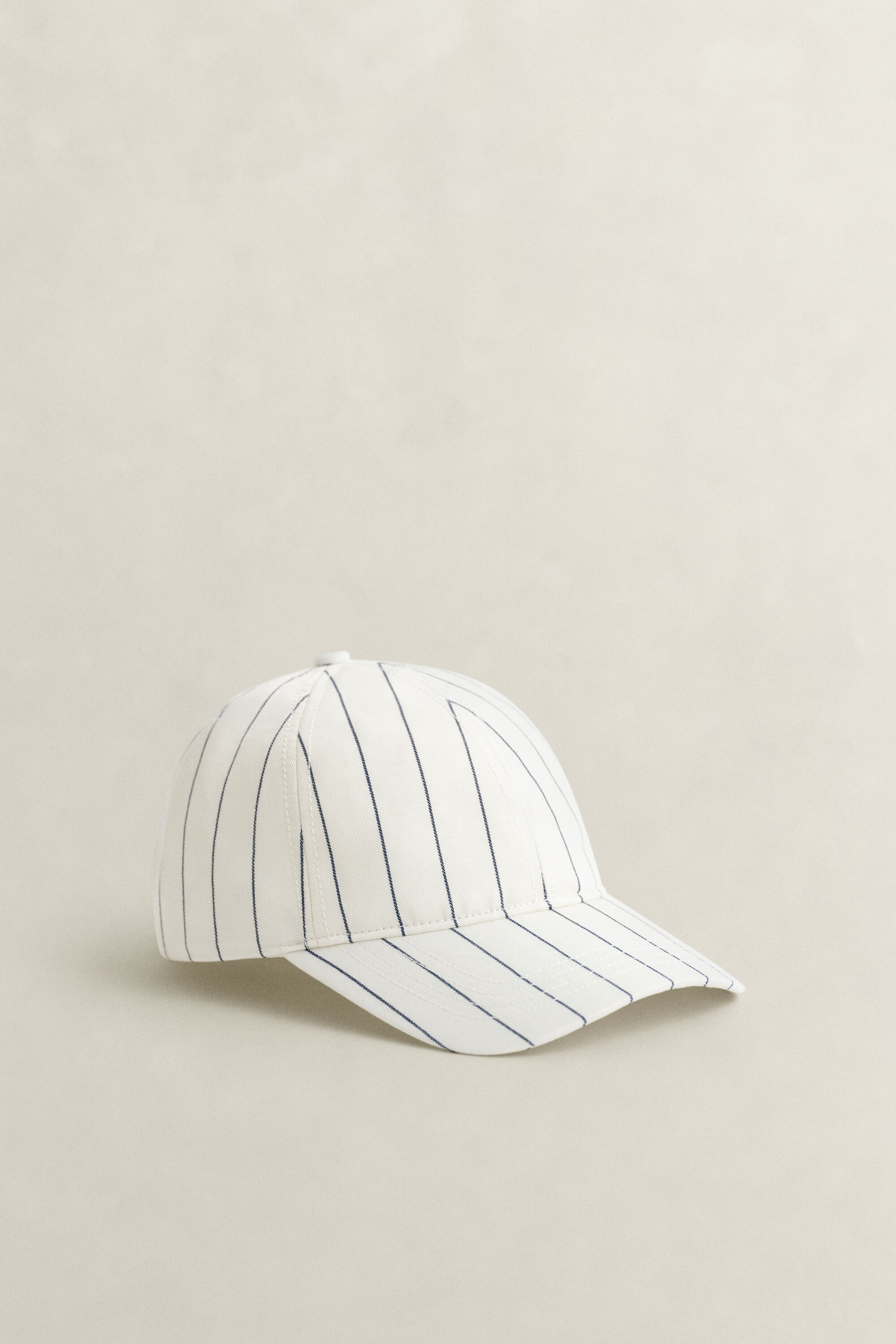 Casquette en lin mélangé à rayures