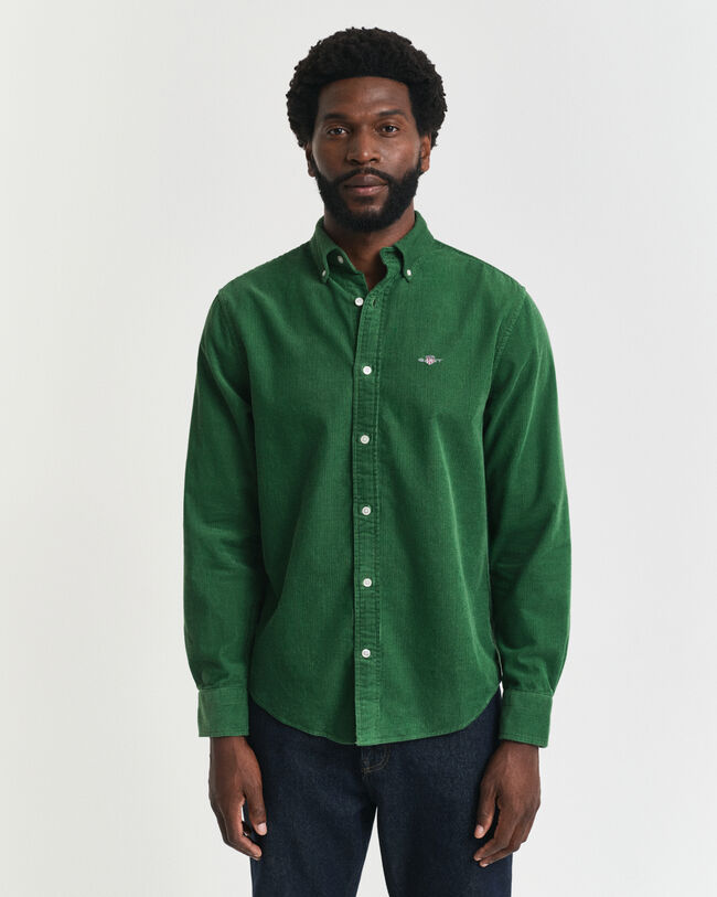 Regular Fit hemd van katoencorduroy