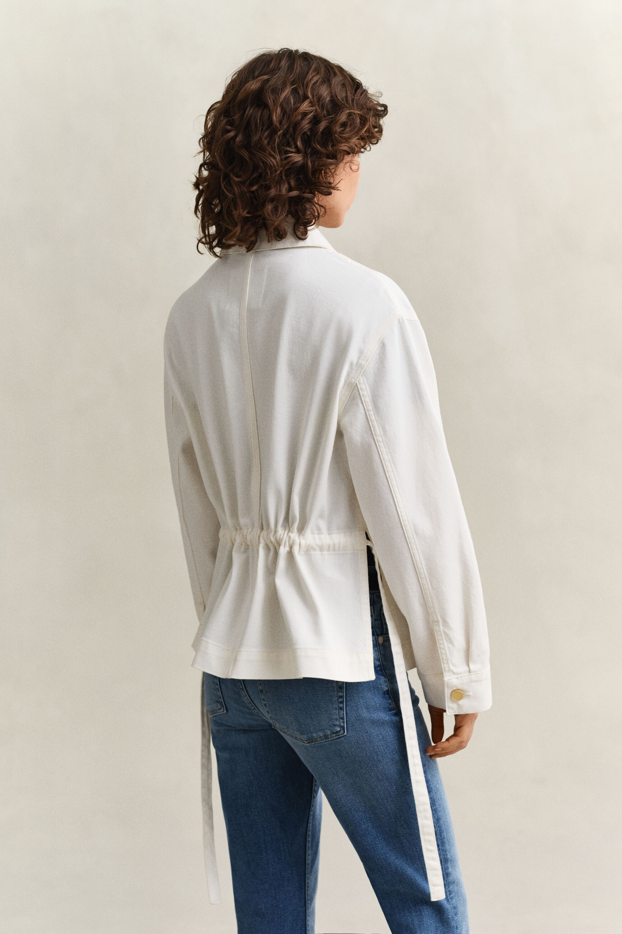 Veste en denim nouée