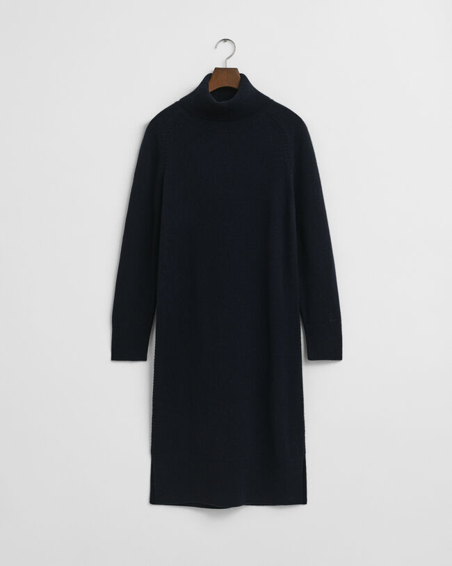 Robe col roulé avec finitions en maille