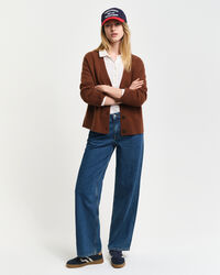 Vest met V-hals en visgraatmotief