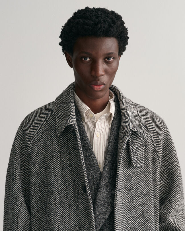 Balmacaan wollen jas