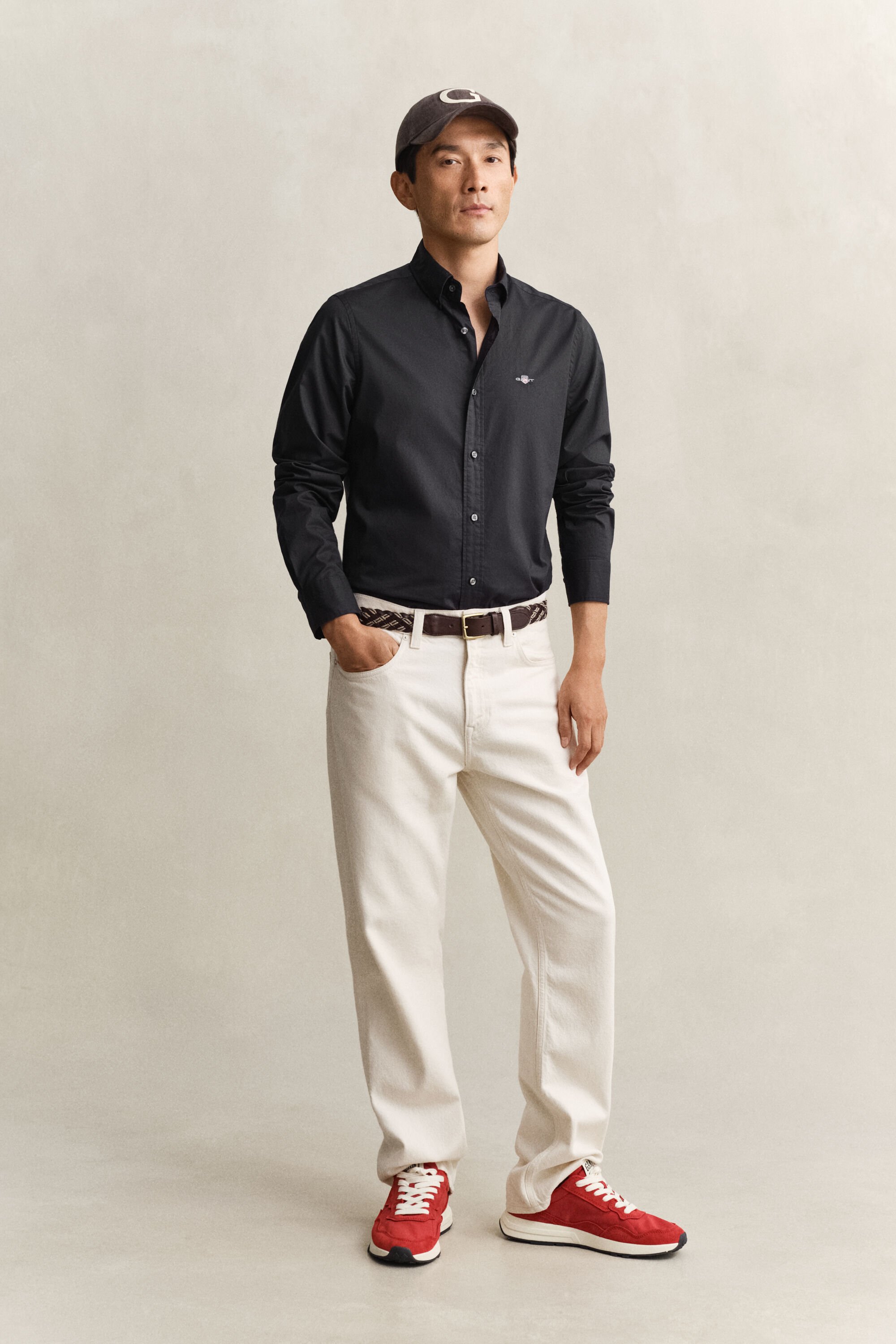 Slim Fit Classic overhemd van poplin