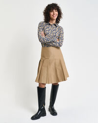 Chemise regular fit en voile de coton à motif cachemire