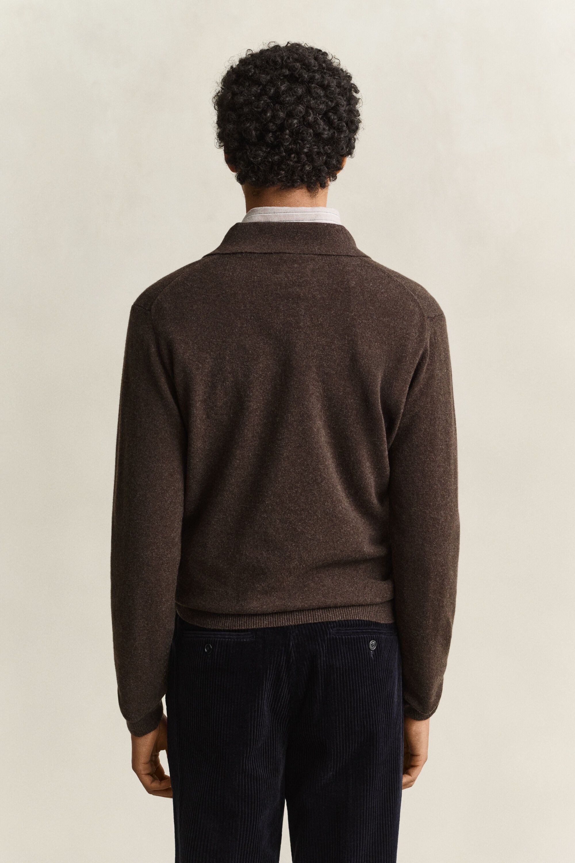 Pull polo en laine d'agneau ultrafine