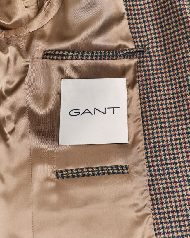 Slim Fit blazer met pied-de-poule ruitje