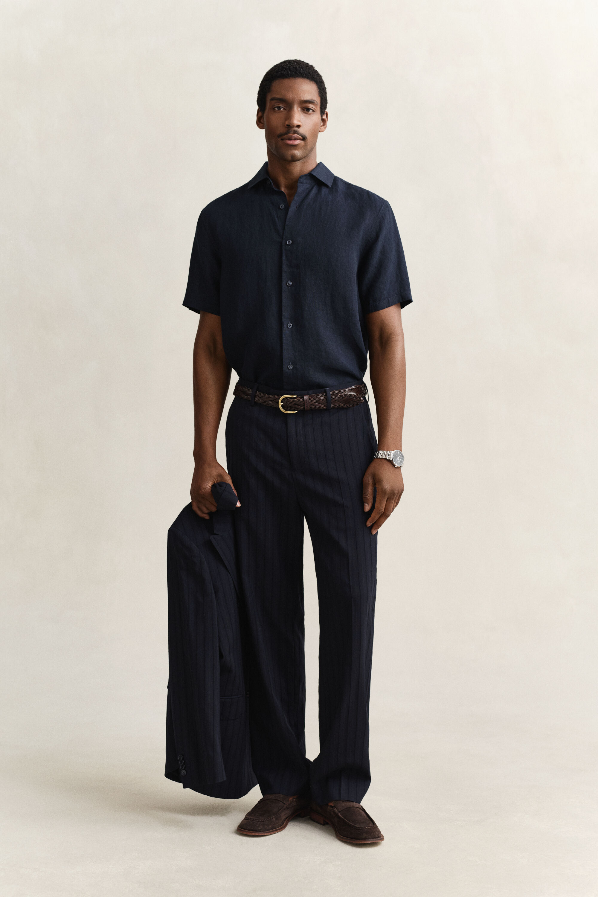 Chemise à manches courtes en lin