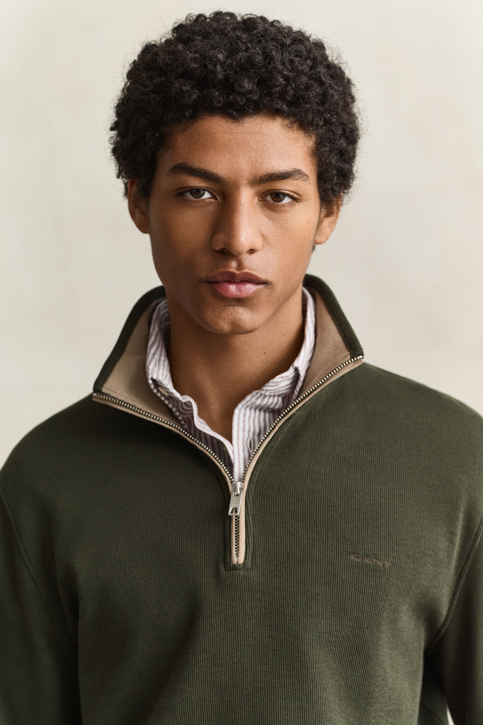 Sweat-shirt à demi-zip Sacker Rib