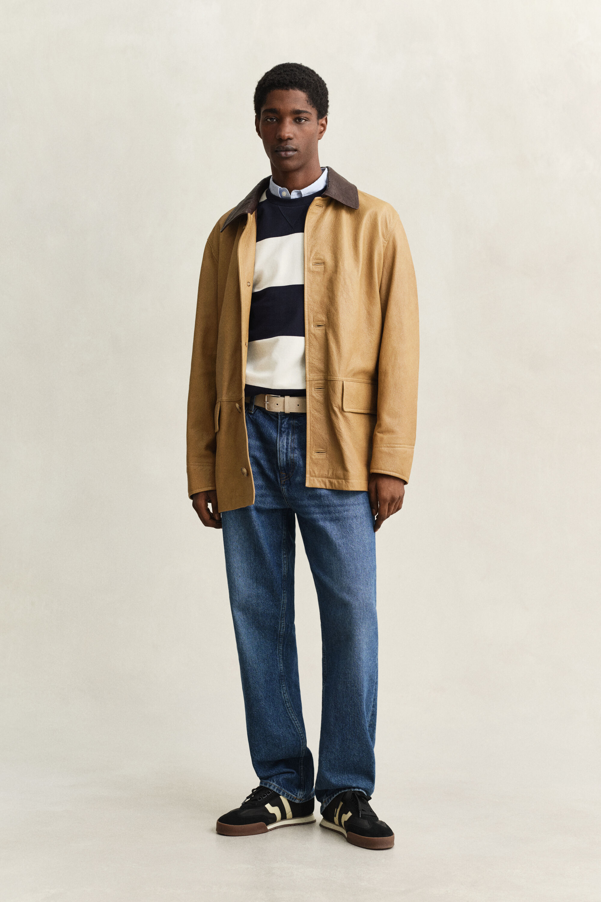 Sweat-shirt col rond à rayures