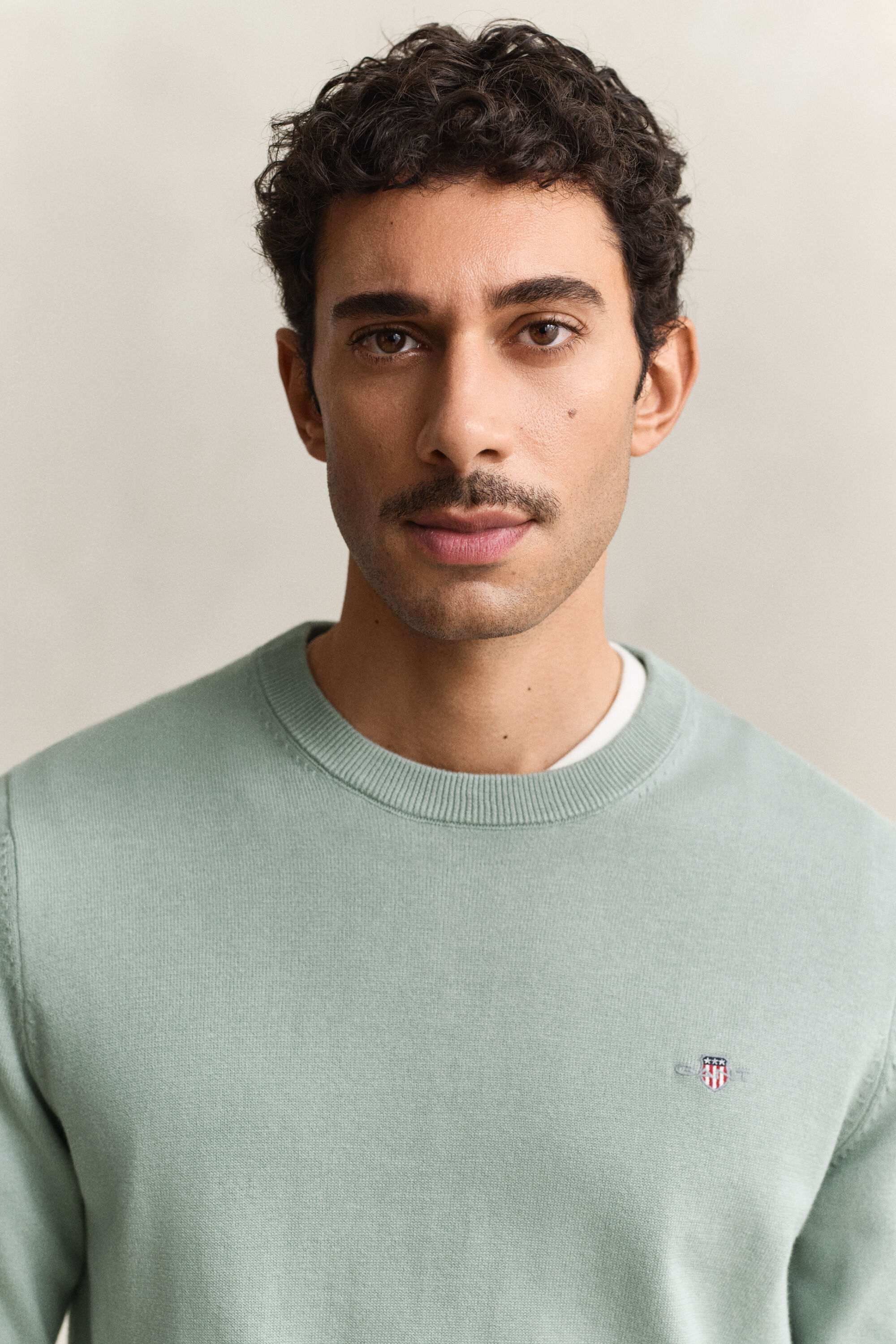 Katoenen trui met ronde hals