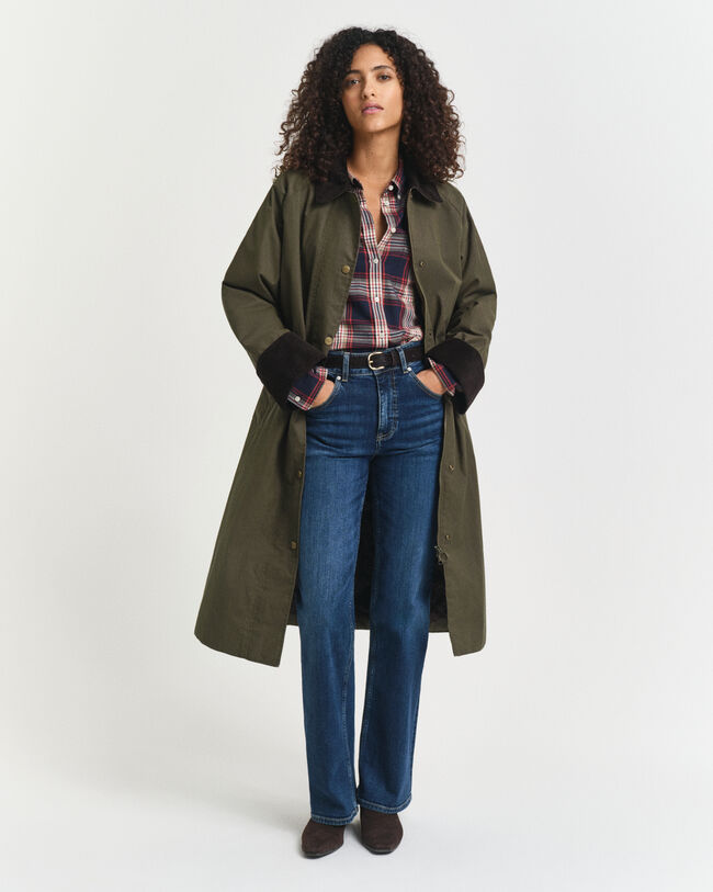 Car Coat van gewaxt katoen