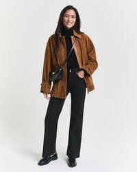 Slim Fit Flared jeans in het zwart