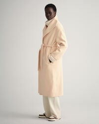 Manteau cousu main avec ceinture