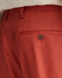 Slim Fit kostuumbroek van katoen en linnen