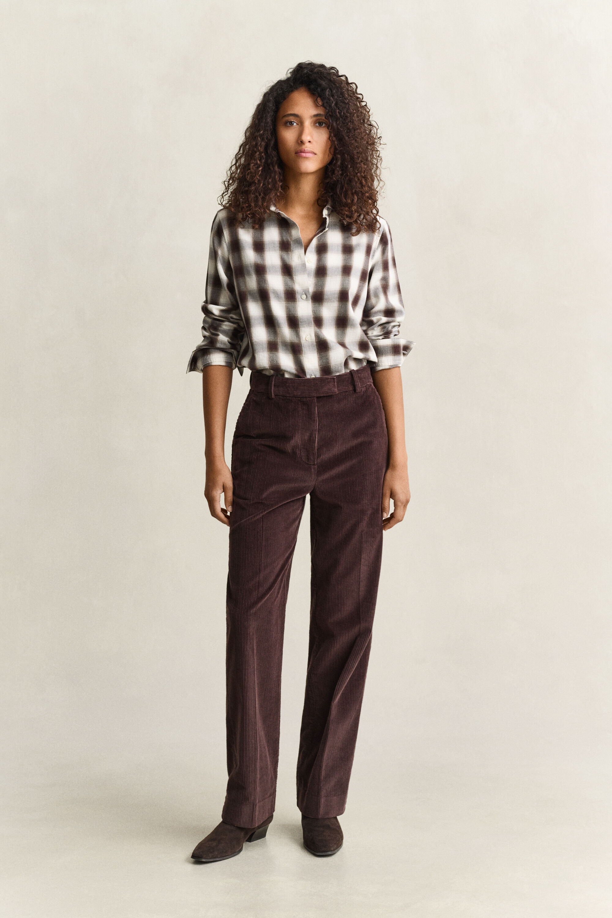Geklede corduroy broek