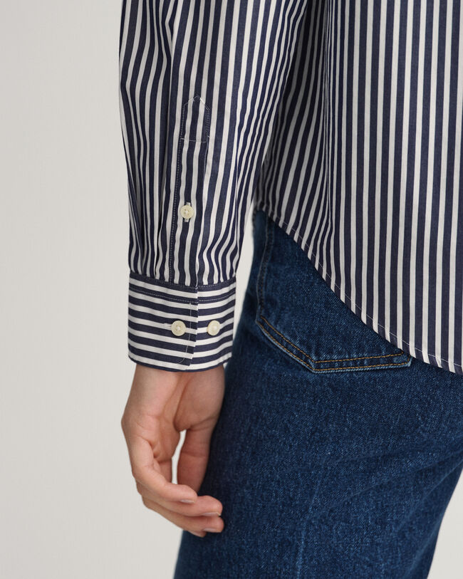 Regular Fit poplin hemd met strepen