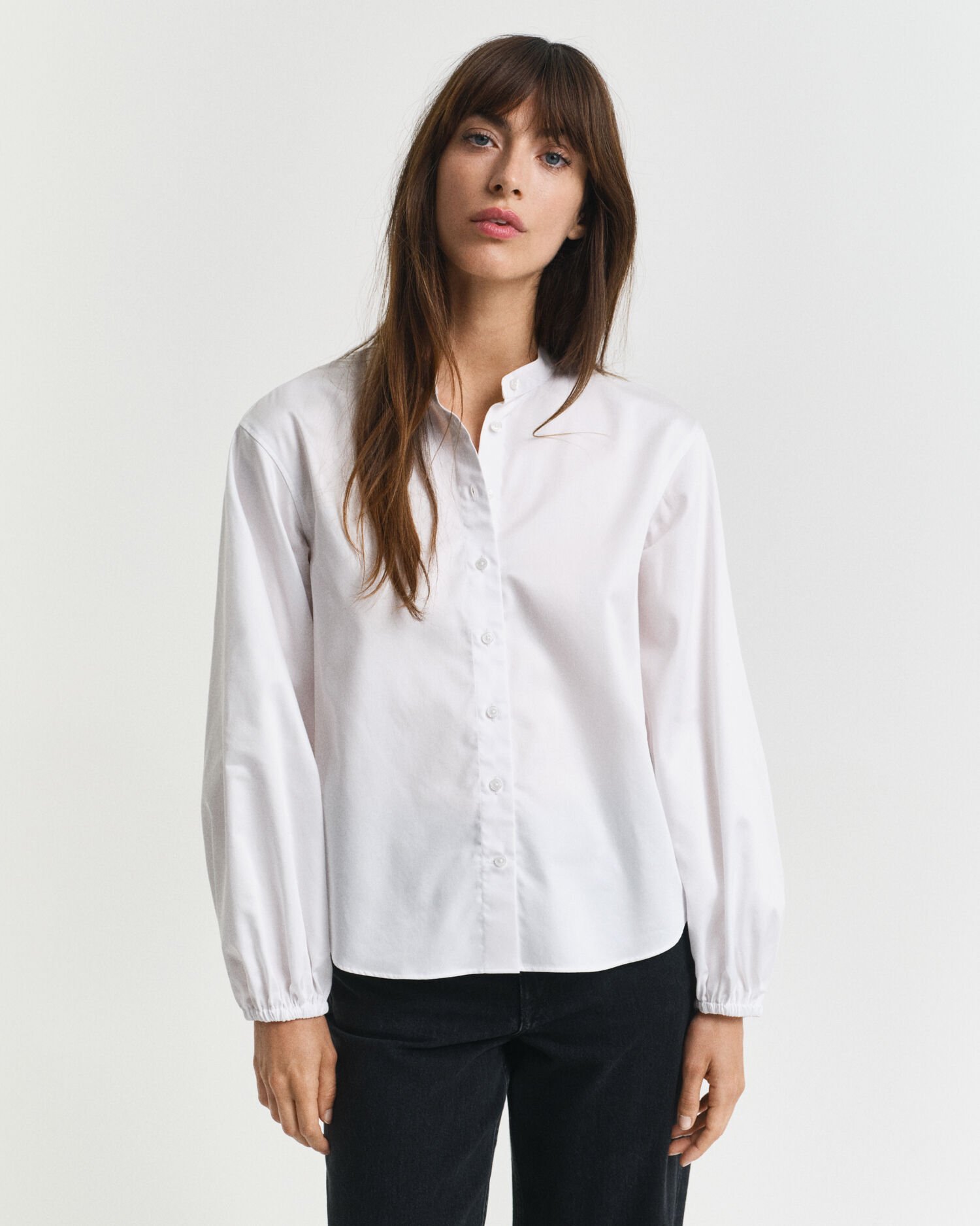 Blouse van katoensatijn