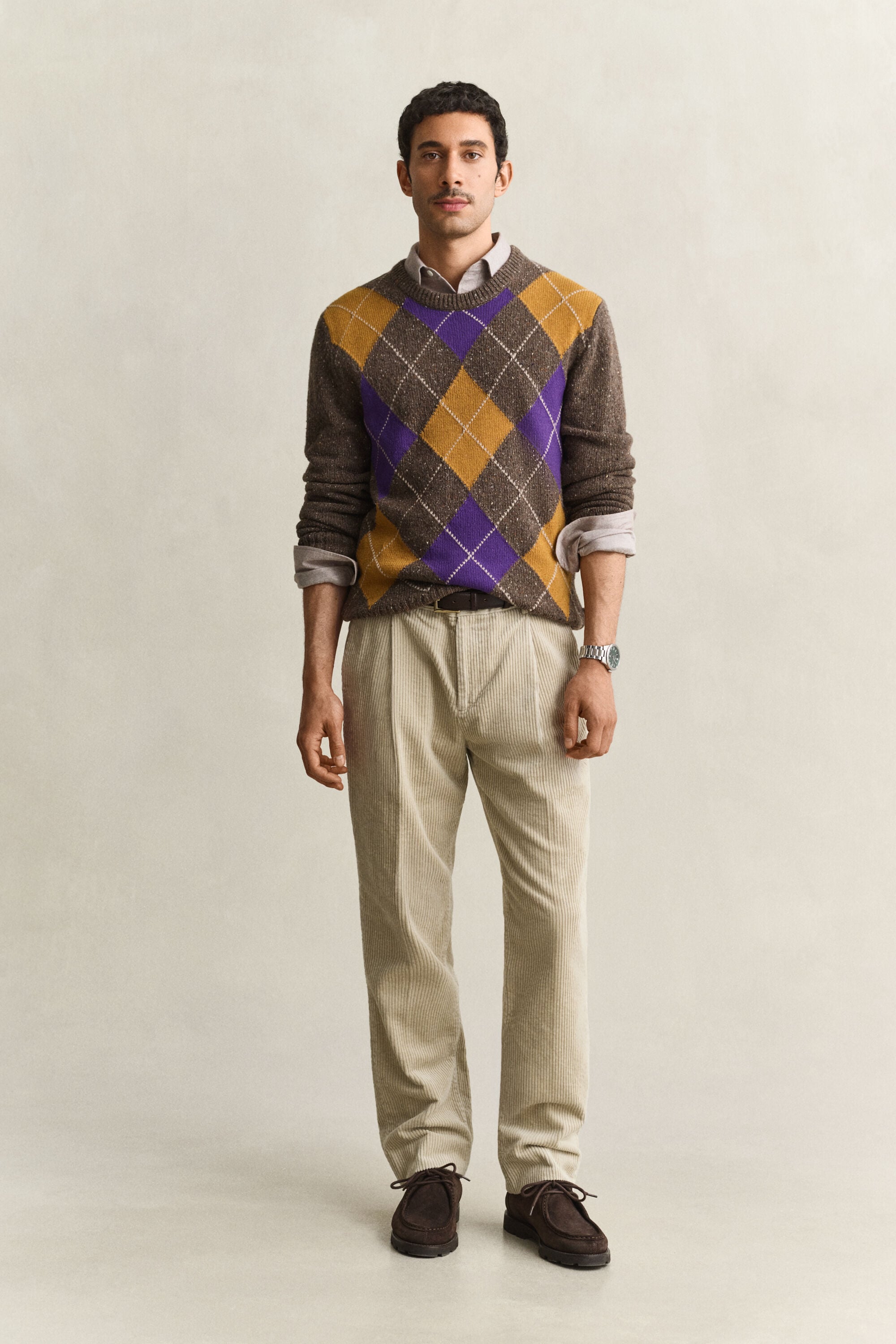 Corduroy kostuumbroek