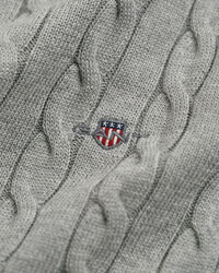 Pull col roulé en maille torsadée de coton