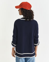 Cardigan en maille contrastante