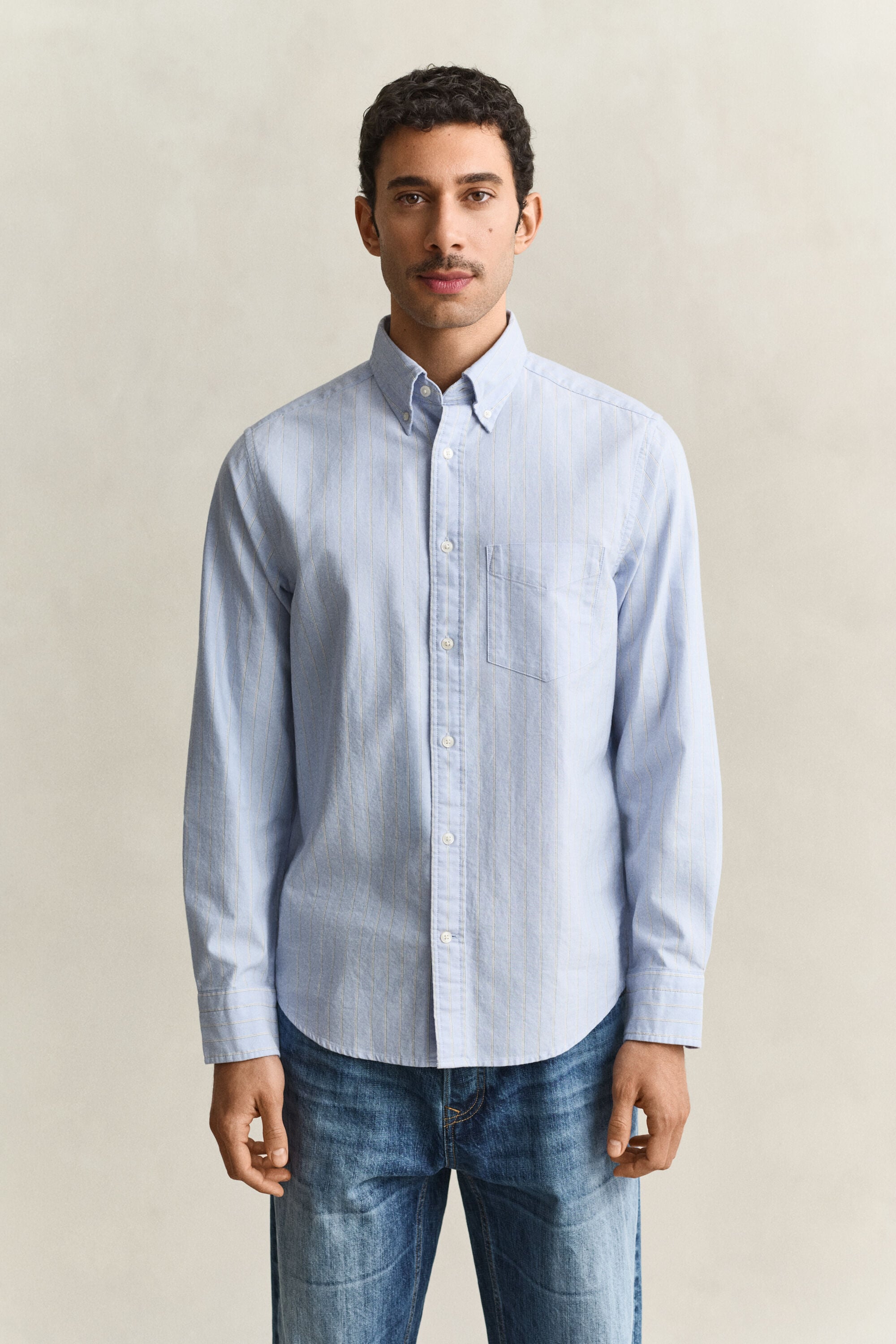 Chemise en coton Oxford à rayures Archive