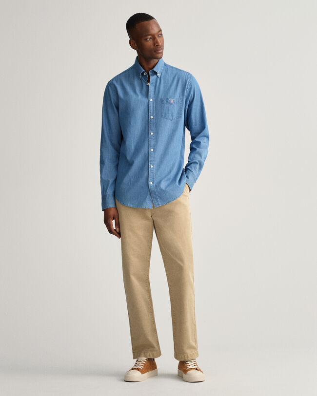 Regular Fit indigo hemd