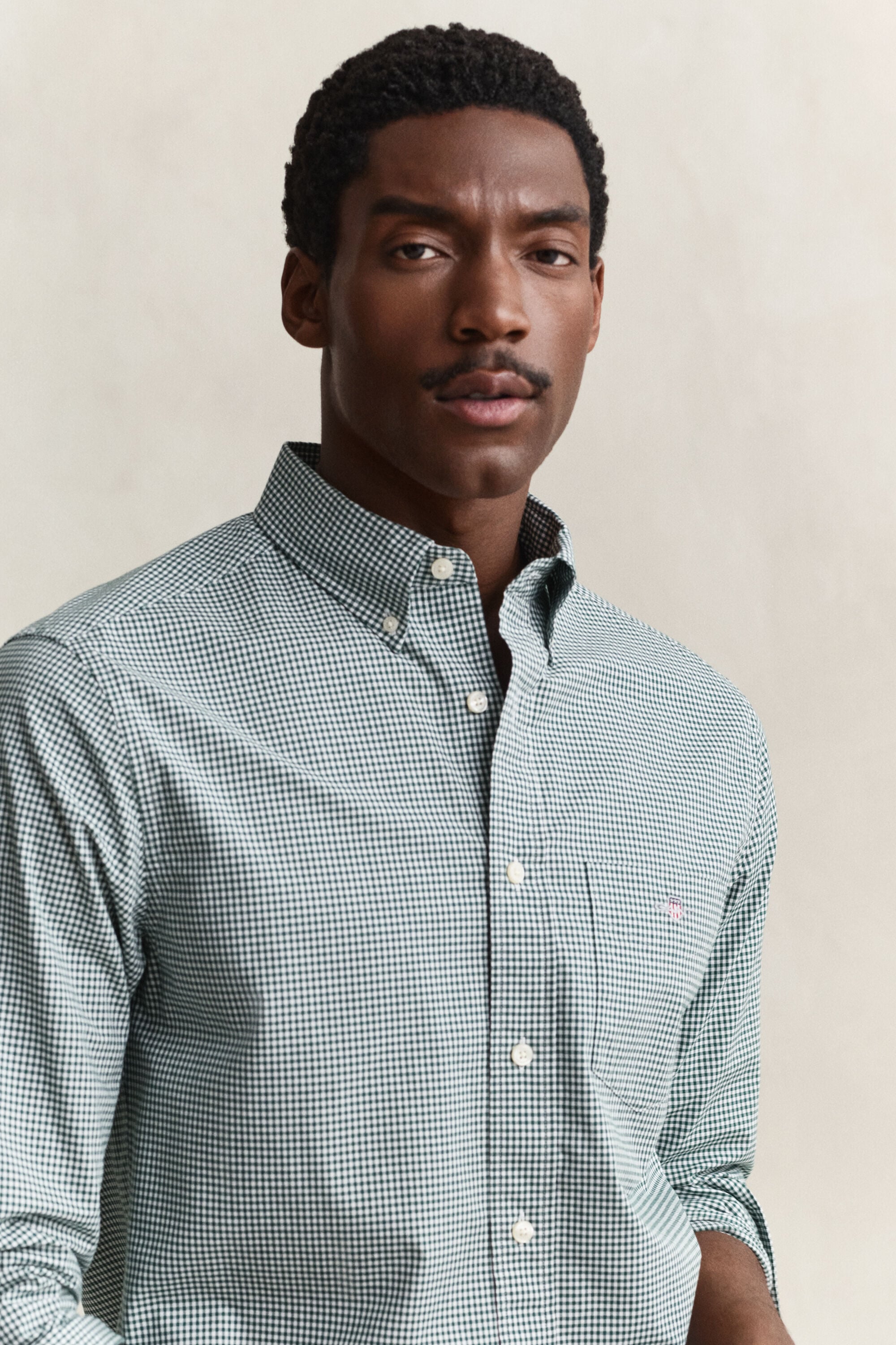 Klassiek poplin overhemd met Gingham-ruitje