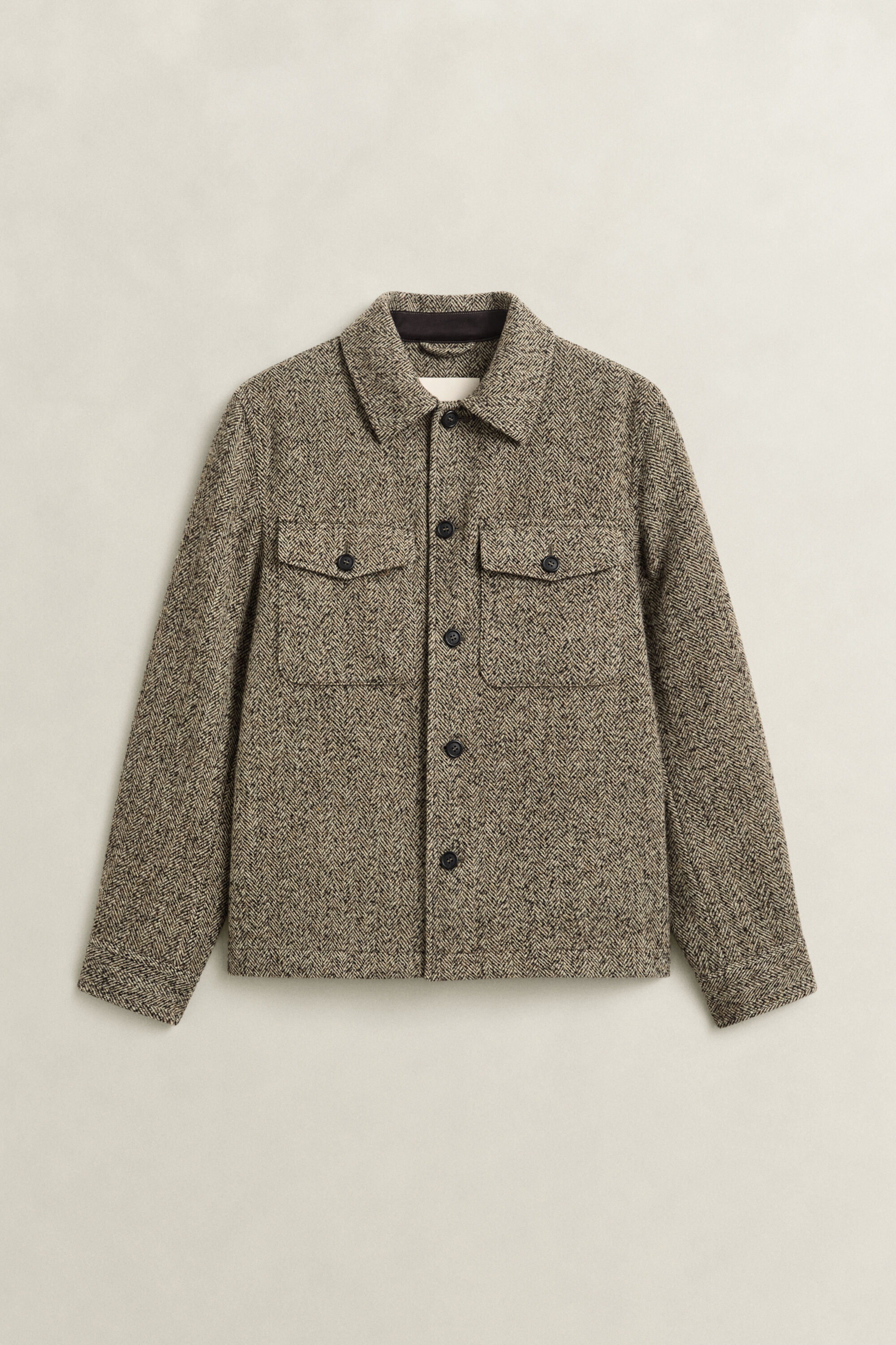 Overshirt met visgraatmotief