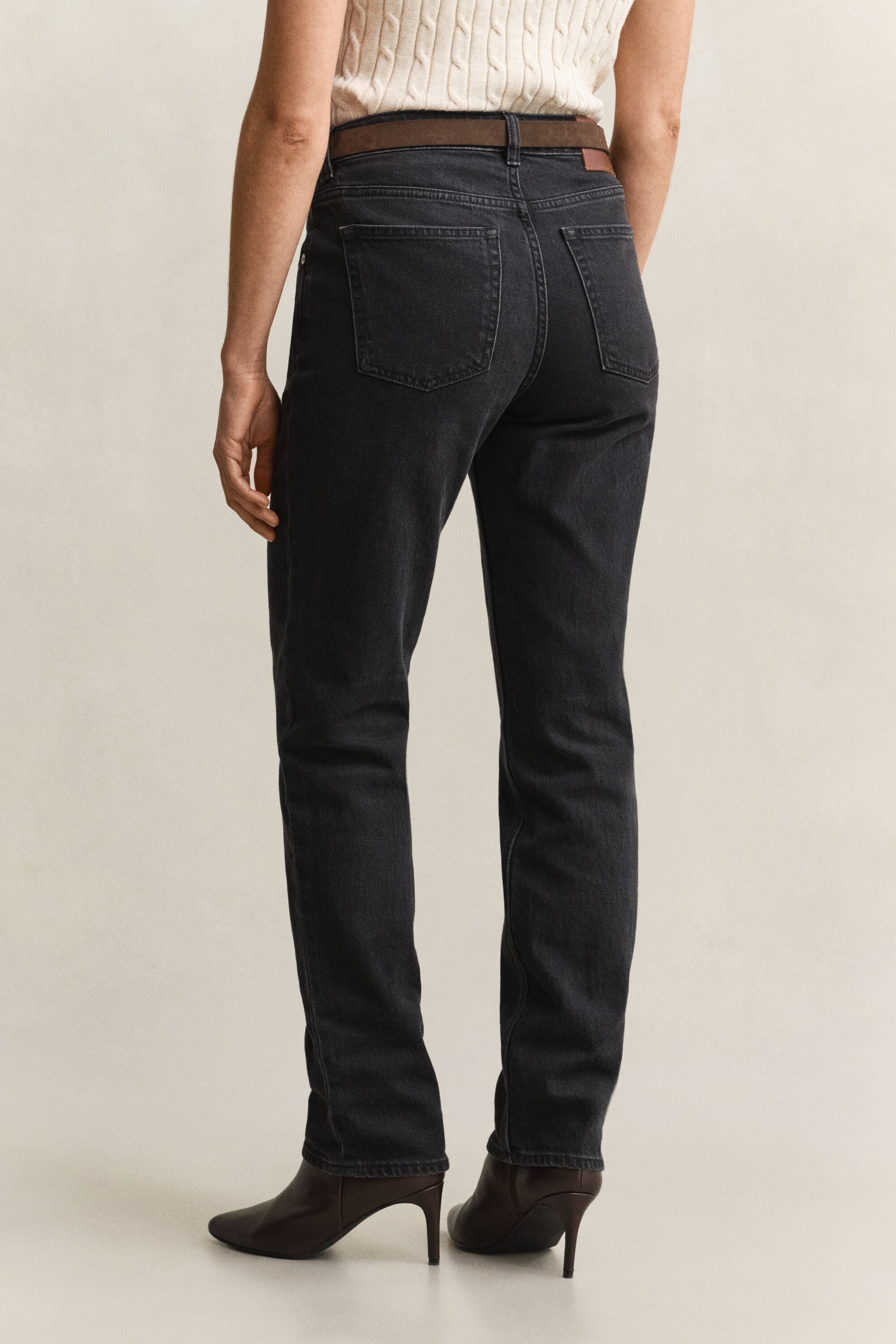 Stretchjeans met rechte pijpen