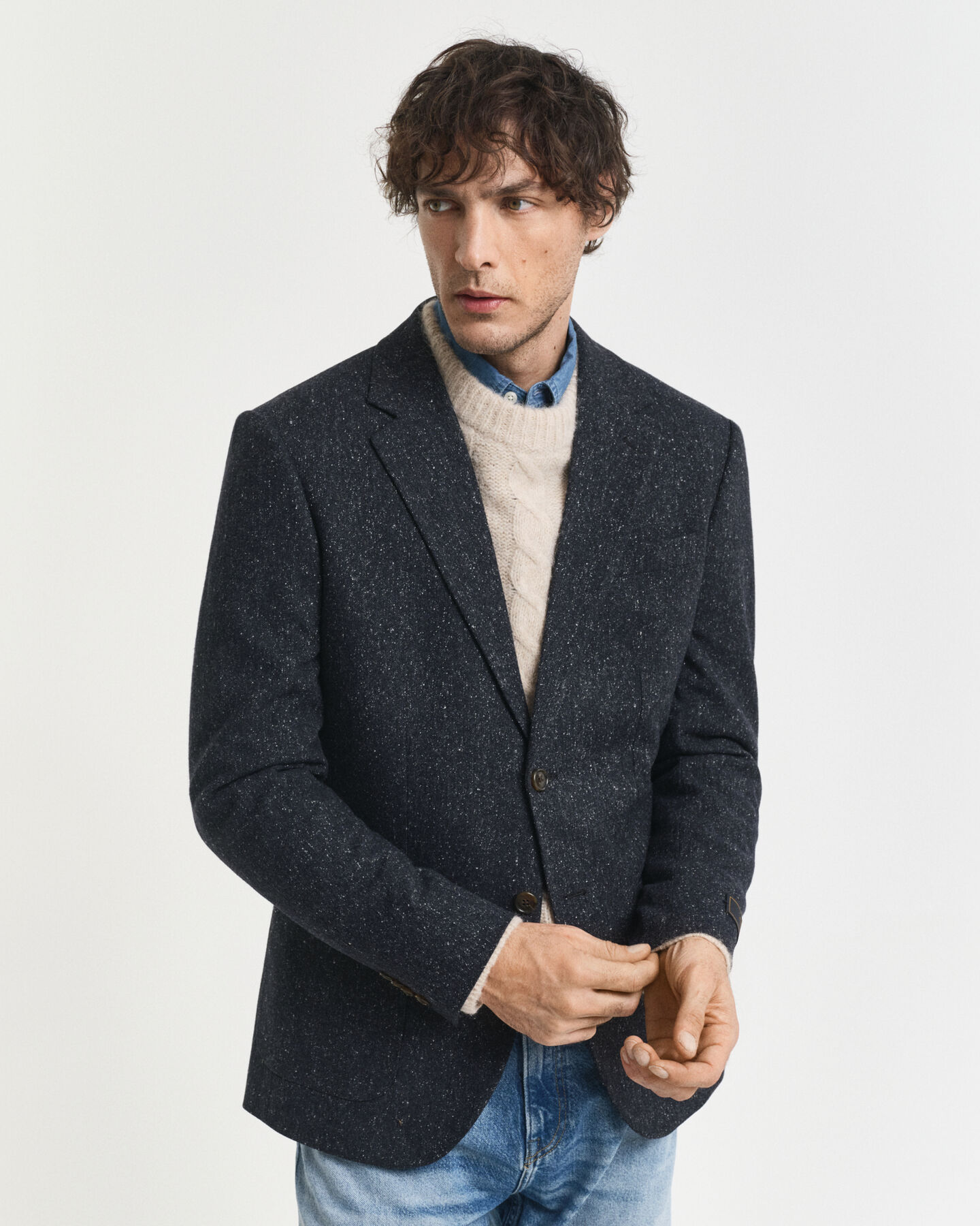 Slim Fit Donegal kostuumjasje