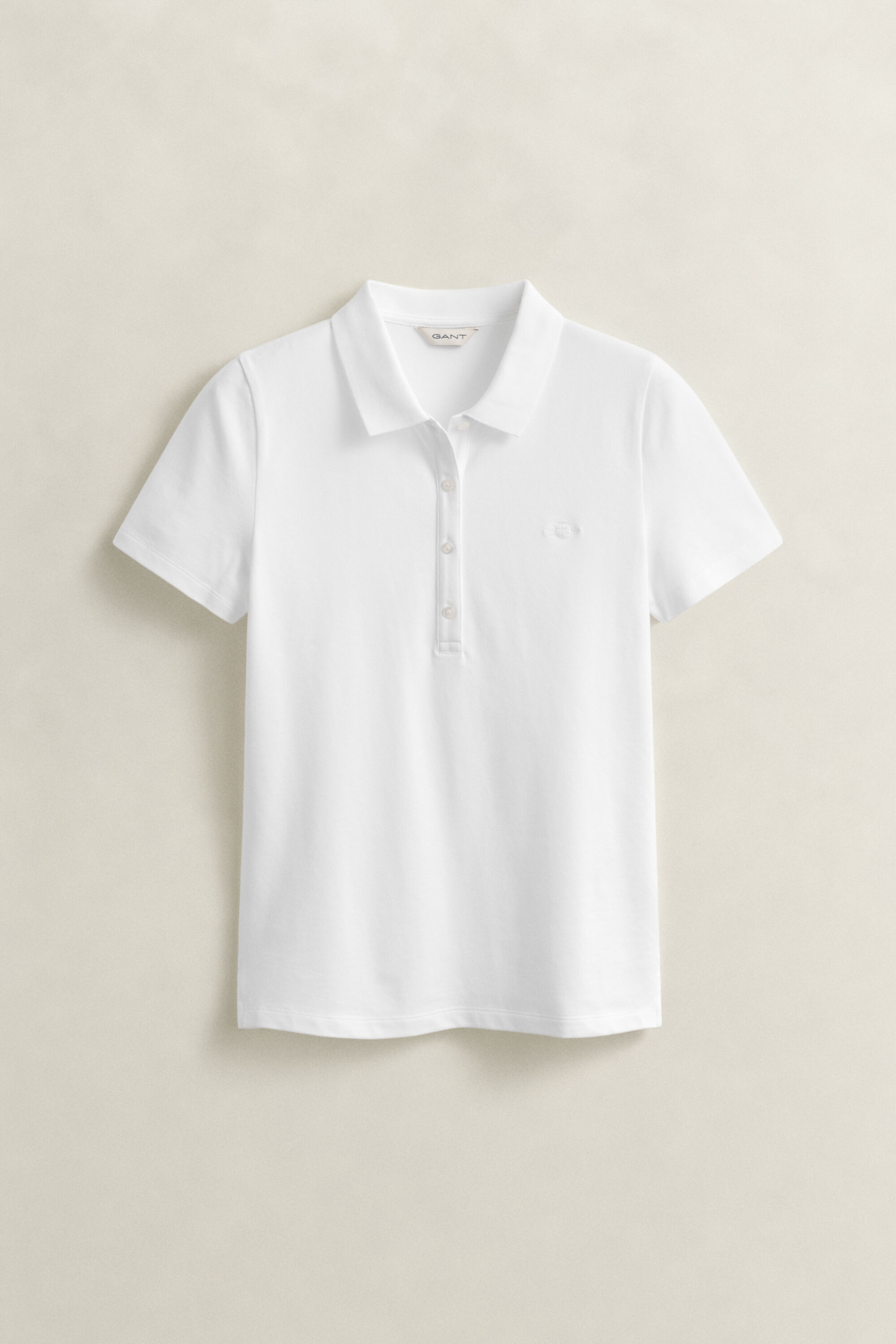Slim Fit Shield piqué poloshirt