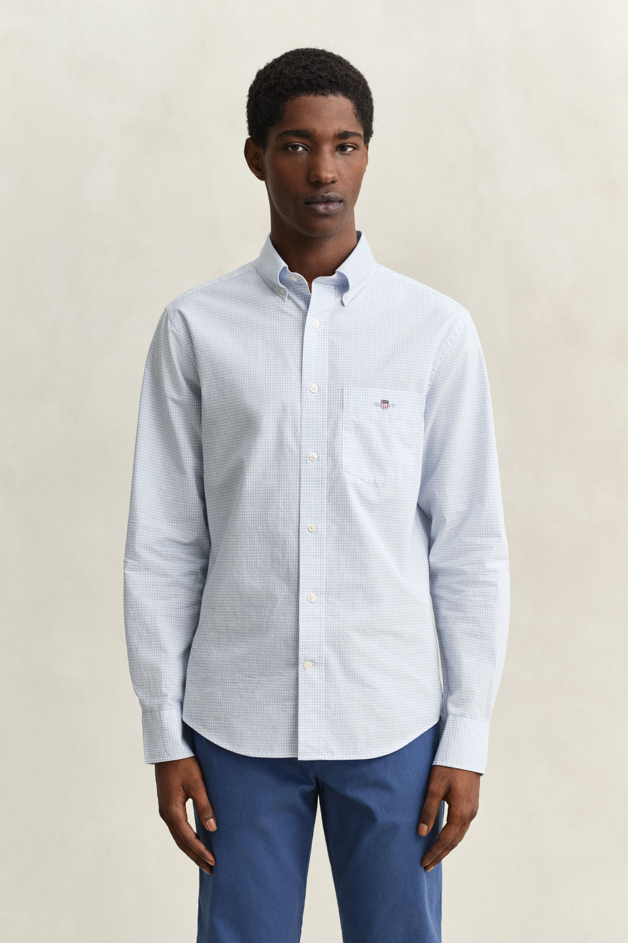Chemise vichy en popeline classique