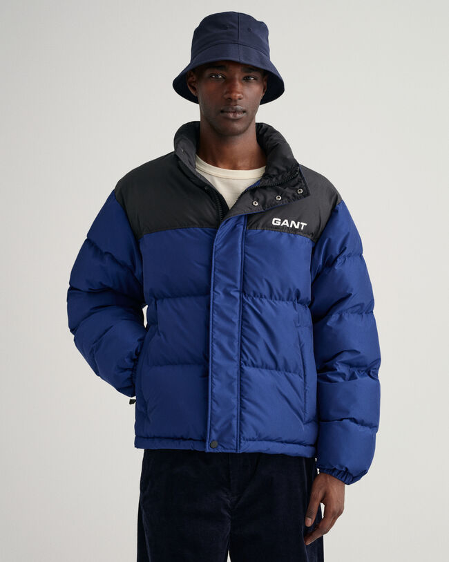 Gewatteerd jack met kleurblokken