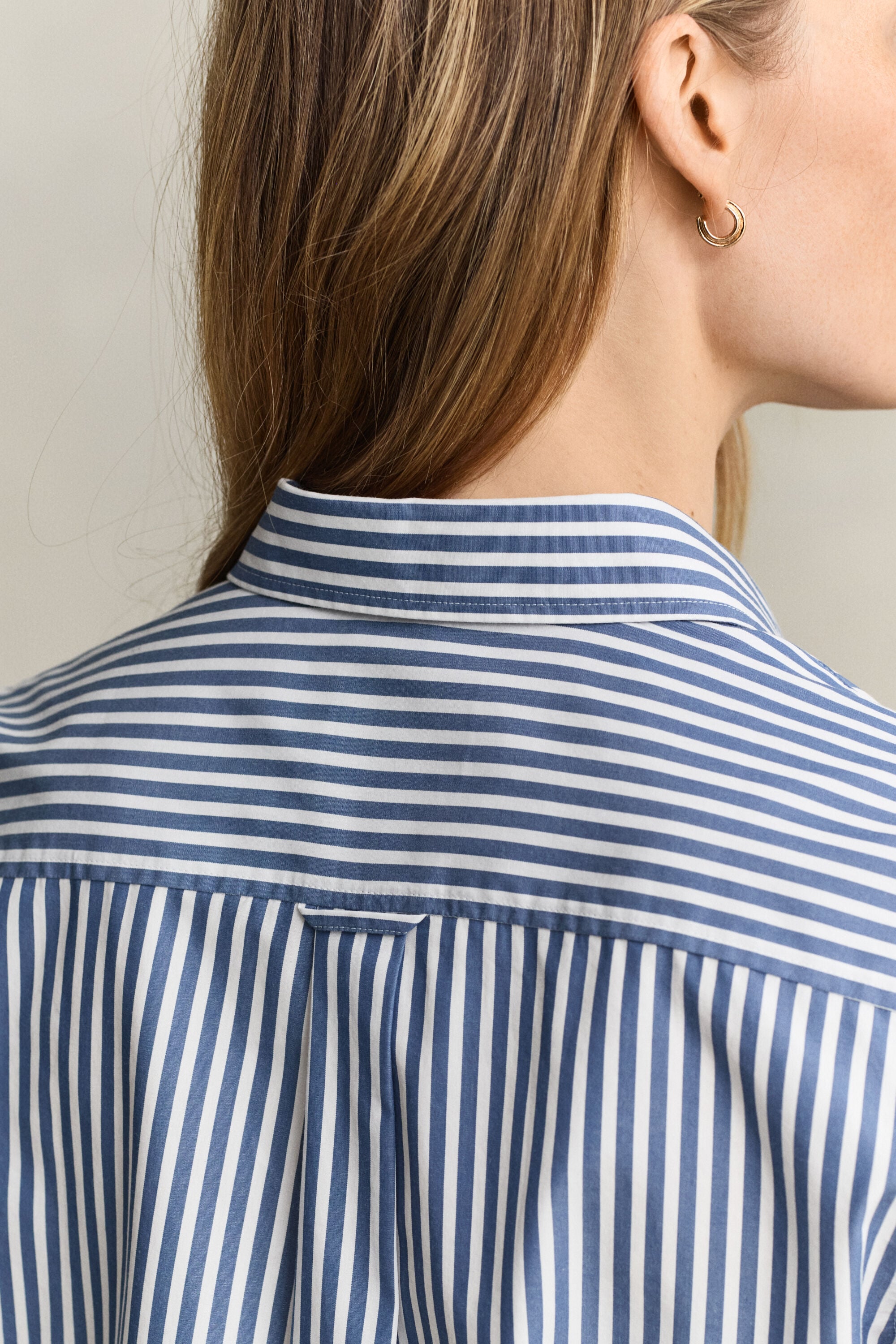 Classic Regular gestreept poplin hemd