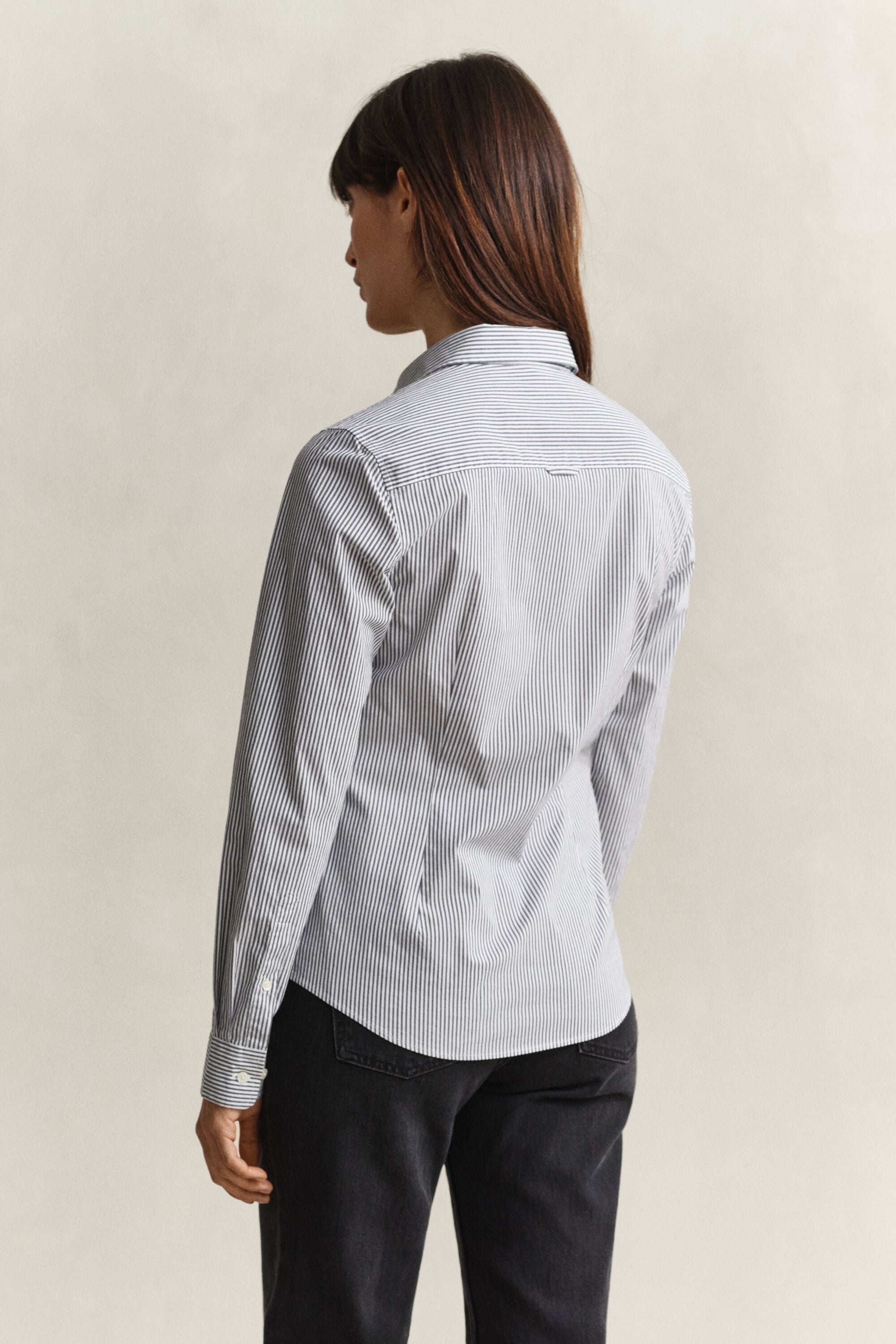 Poplin overhemd met strepen