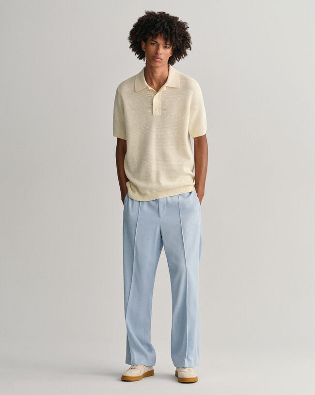 Polo en coton Textured