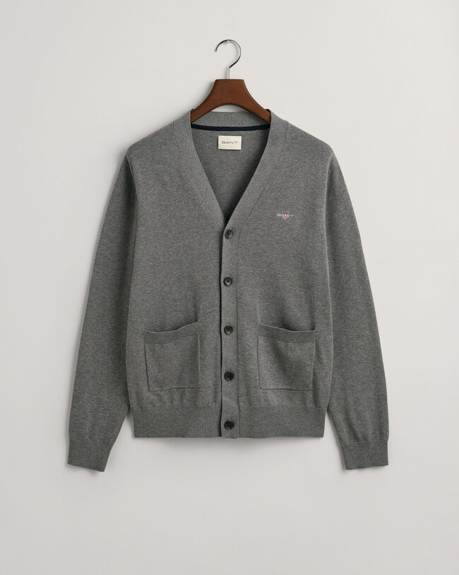 Cardigan col V en coton classique