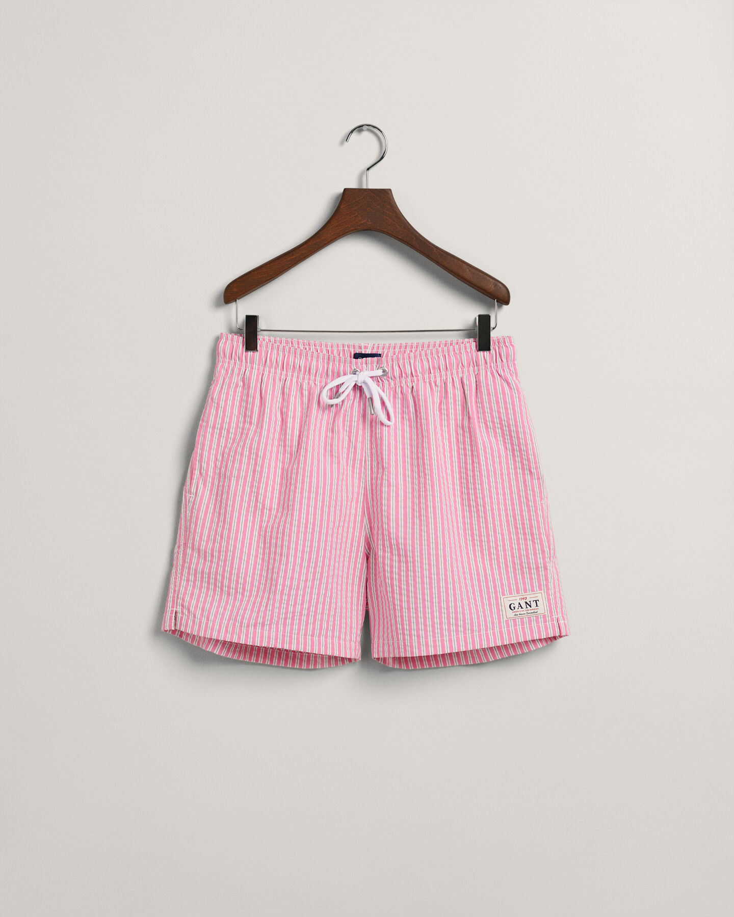 Classic Fit zwemshort van seersucker
